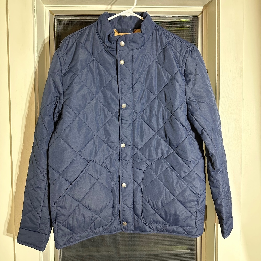 J.Crew Men's Navy Blue Quilted Jacket Size Medium
